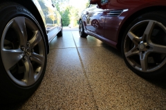 garage floor with easy to clean epoxy