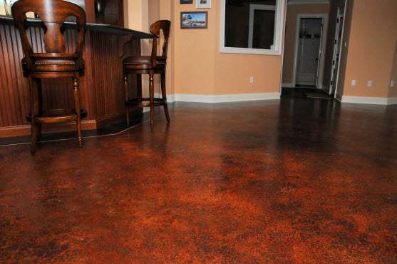 stained concrete floor